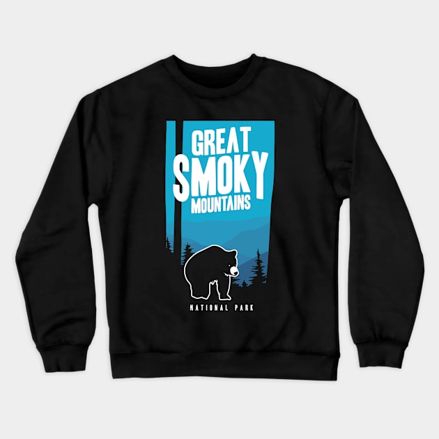 Great smoky mountains national park bear design Crewneck Sweatshirt by Terrybogard97